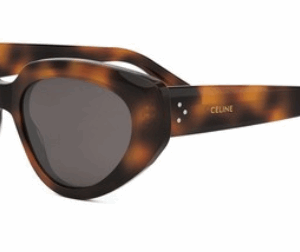 Celine 3 Dots CL40286I 53A Shiny Havana/Grey Cat eye Women's Sunglasses