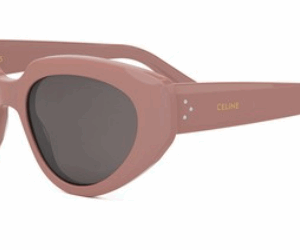 Celine 3 Dots CL40286I 72A Shiny Rose/Grey Cat eye Women's Sunglasses