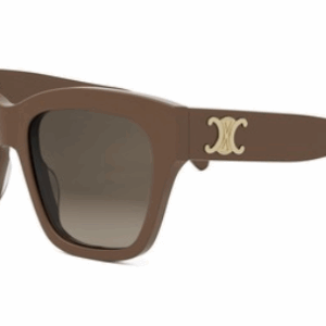 Celine TRIOMPHE CL40253I 45F Shiny Brown/Gradient Brown Geometric Women's Sunglasses.