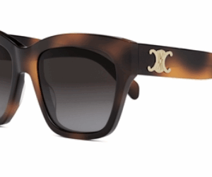 Celine TRIOMPHE CL40253I 53K Shiny Havana/Gradient Roviex Organic Geometric Women's Sunglasses.