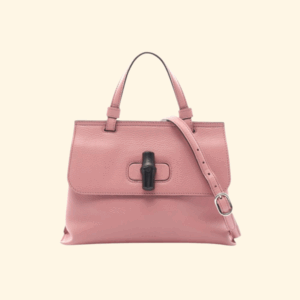 Gucci Daily Bamboo Handbag Leather Pink