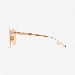 Fendi Baguette Aviator Sunglasses Gold / Yellow Acetate 145mm