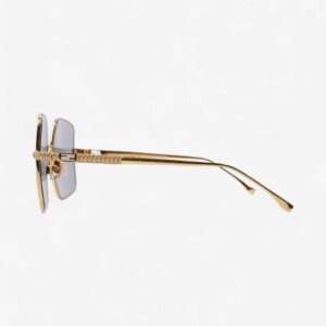 Fendi Oversized Sunglasses with Rhinestones Gold Acetate 145mm