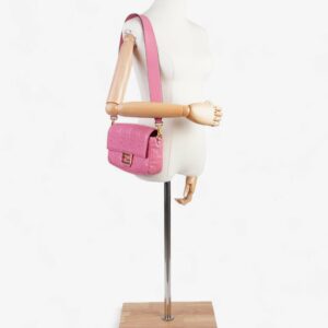 Fendi Baguette Fluorescent Pink Nappa Leather