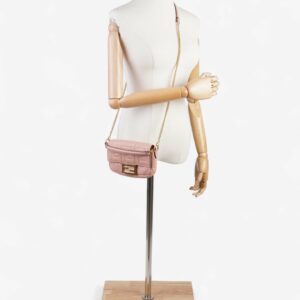 Fendi Baguette Light Rose Nappa Leather Mini
