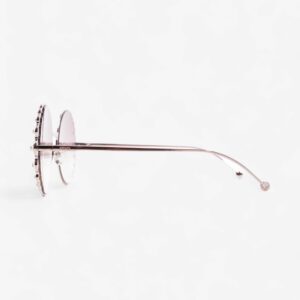 Fendi Round Crystal Sunglasses Gradient Pink Acetate 135mm