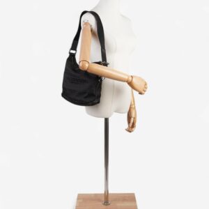 Fendi Zucchino Shoulder Bag Black Canvas