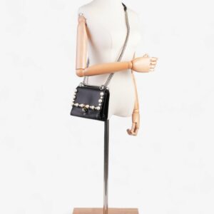 Fendi Kan I Black Leather Small
