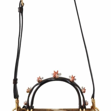 Dolce & Gabbana Devotion Small Velvet Giraffe Print Bag