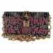 Dolce & Gabbana Fashion Devotion Box Bag Women's Black Acrylic Box Bag with Chain Strap 'Fashion Devotion' Printed Box Bag Chain Strap Box Bag - Black Women's Fashion Devotion Box Bag by Dolce & ONE SIZE Gray