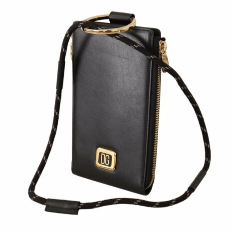 Dolce & Gabbana Sicily Phone Case with Rope Strap - Black