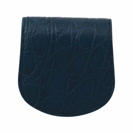Dolce & Gabbana Crocodile Embossed Leather Coin Purse - Blue