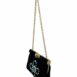 Dolce & Gabbana Velvet Evening Party Crossbody with Crystal Studs and Gold Chain Strap