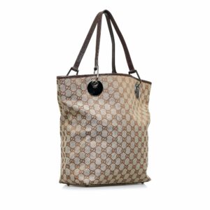 Taupe Gucci GG Canvas Eclipse Tote Bag