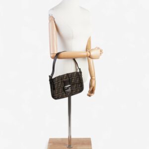 Fendi Zucca Baguette Tobacco / Dark Brown Cotton