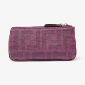 Fendi Zucca Coin Purse Grape Canvas