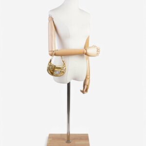 Fendi Croissant Gold / Crystal Leather Mini