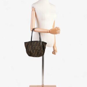 Fendi Zucca Handbag Brown Canvas