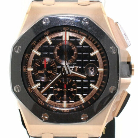 Audemars Piguet Royal Oak Offshore Black Mega Tapisserie Chronograph Dial Mens Watch