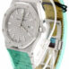 Audemars Piguet Royal Oak 33Mm Rhodium-Toned Dial Diamond Hammered White Gold Ladies Watch
