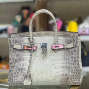 Hermes Birkin 30 Himalayan Himalaya Crocodile Handbag