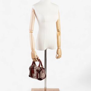 Fendi Zucchino Boston Burgundy Canvas
