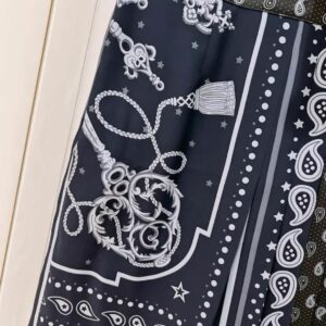 Hermes Twillaine mulberry silk sheepskin skirt