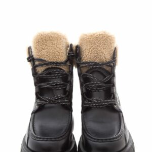 Gucci Black Romance Shearling & Leather Boots SZ 39 NWT