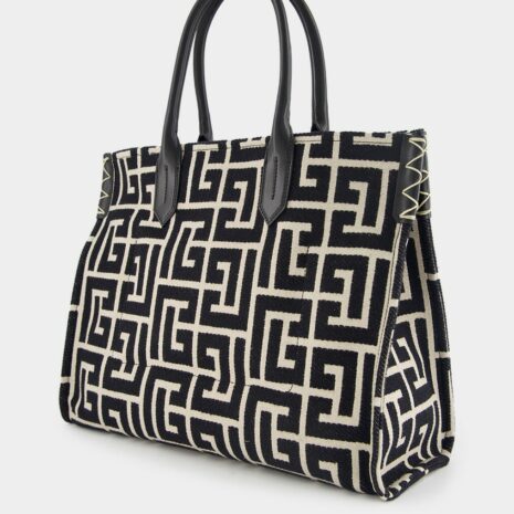 BalmainB-Army 42 Monogram-Jacquard Medium Tote Bag at Fashion Clinic