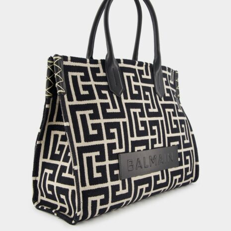BalmainB-Army 42 Monogram-Jacquard Medium Tote Bag at Fashion Clinic