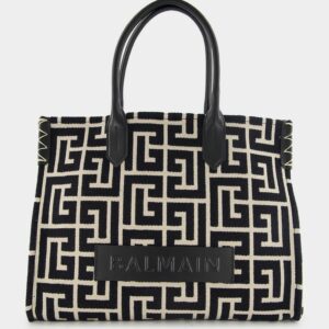 BalmainB-Army 42 Monogram-Jacquard Medium Tote Bag at Fashion Clinic