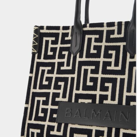BalmainB-Army 42 Monogram-Jacquard Medium Tote Bag at Fashion Clinic