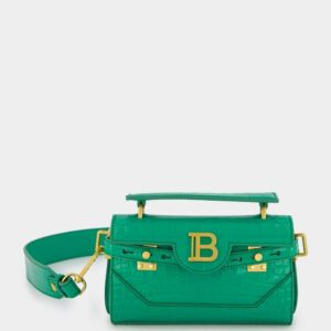BalmainB-Buzz 19 Crocodile-Embossed Leather Bag at Fashion Clinic