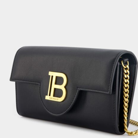 BalmainB- Buzz Leather Clutch Bag at Fashion Clinic