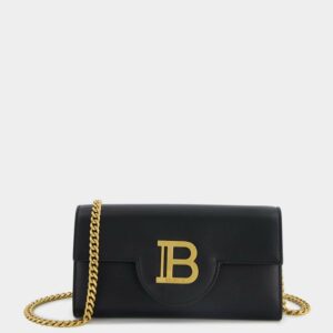BalmainB- Buzz Leather Clutch Bag at Fashion Clinic