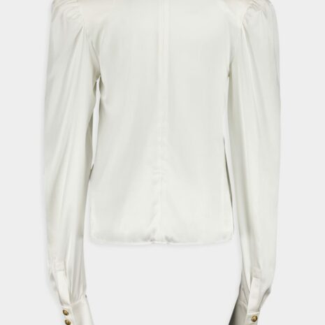BalmainBow-Embellished Silk Blouse at Fashion Clinic
