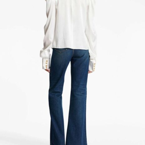 BalmainBow-Embellished Silk Blouse at Fashion Clinic
