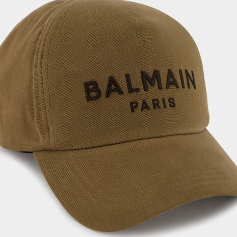 BalmainBrown Logo Baseball Cap at Fashion Clinic