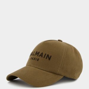 BalmainBrown Logo Baseball Cap at Fashion Clinic