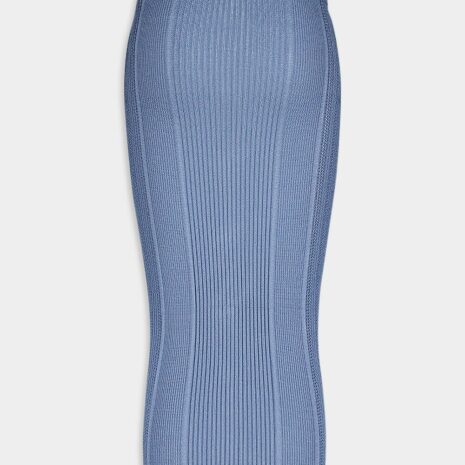 BalmainButtoned Rib-Knit Midi Skirt at Fashion Clinic