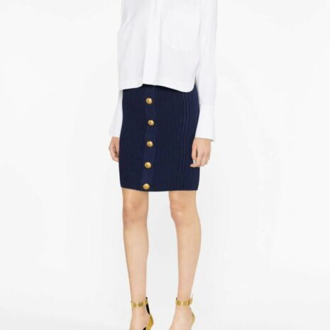 BalmainCable-Knit Pencil Skirt at Fashion Clinic