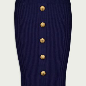 BalmainCable-Knit Pencil Skirt at Fashion Clinic