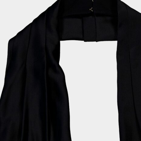 BalmainCowl Neck Crepe Flare Jumpsuit at Fashion Clinic