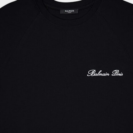 BalmainCropped Balmain Signature Tee at Fashion Clinic