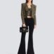 BalmainCropped Lurex Tweed Round Neck Jacket at Fashion Clinic