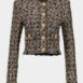 BalmainCropped Lurex Tweed Round Neck Jacket at Fashion Clinic