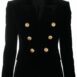 BalmainDouble-Breasted Velvet Blazer at Fashion Clinic
