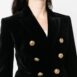 BalmainDouble-Breasted Velvet Blazer at Fashion Clinic