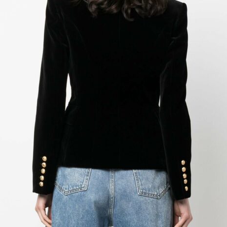BalmainDouble-Breasted Velvet Blazer at Fashion Clinic