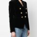 BalmainDouble-Breasted Velvet Blazer at Fashion Clinic
